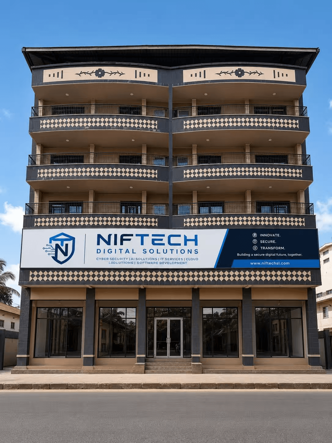 NIFTECH Digital Solutions office building at 190G Wilkinson Road, Freetown